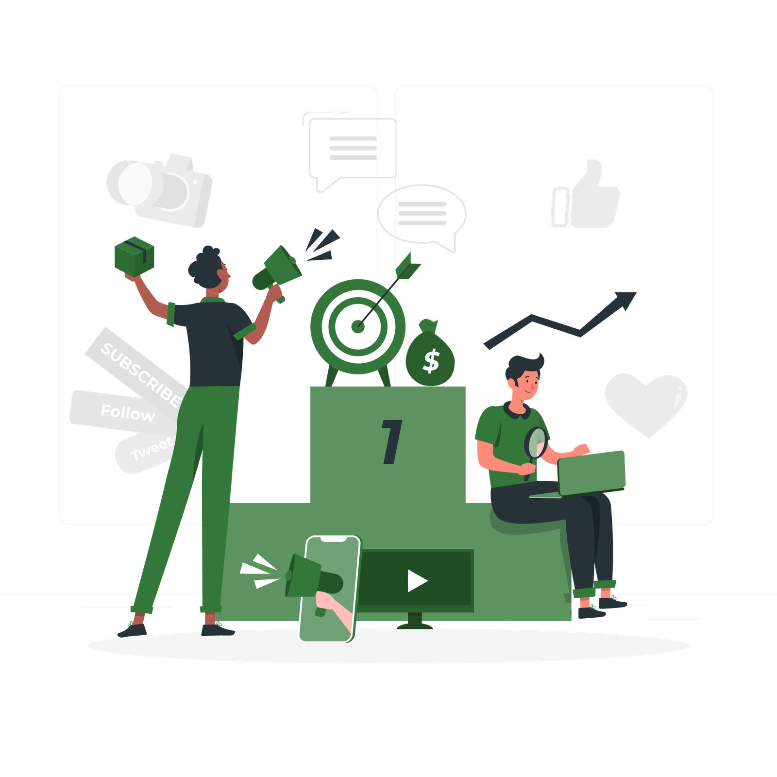 Diagram of sales and marketing tools